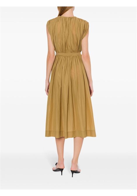 Abito midi con arricciatura in beige Philosophy Di Lorenzo Serafini - donna PHILOSOPHY DI LORENZO SERAFINI | 044921200468
